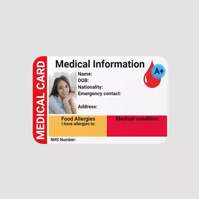 acheter Épaisseur 0,76 mm Cartes d'identité en plastique personnalisées pour les réunions professionnelles de soins de santé online manufacture