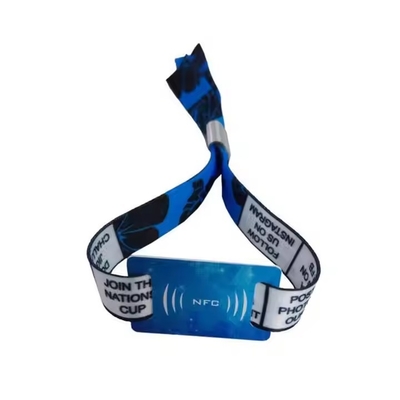 acheter Bracelet NFC personnalisé réglable en tissu RFID tissé Bracelet intelligent pour événements online manufacture