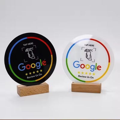 acheter 13.56mhz NFC Plaque d'examen Google Affichage de code personnalisé Plaque de médias sociaux NFC online manufacture