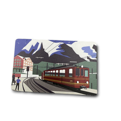 Impression à couleur complète de la carte en bois RFID avec gravure