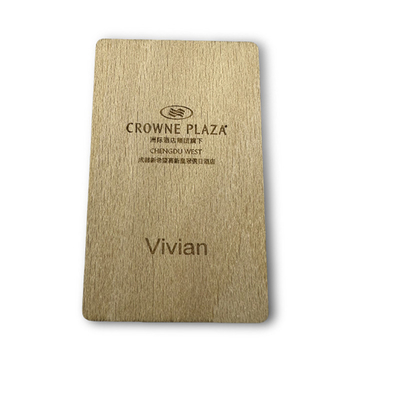 Compostable en bois personnalisé cartes de visite NFC imperméable à l'eau haute durabilité