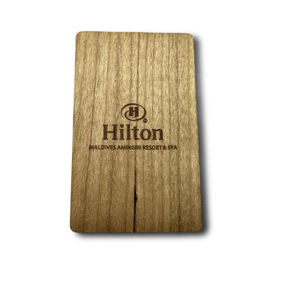 MIFARE classique 1K RFID carte en bois carte clé de l'hôtel Hilton 13,56MHz