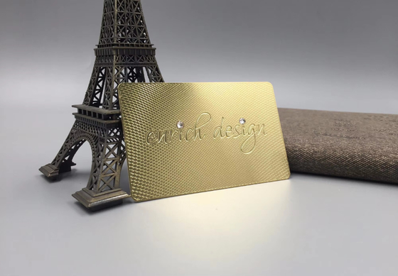 Carte de visite en métal RFID en acier inoxydable étanche à l'eau 13,56 MHz/125Khz