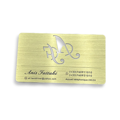 Conception personnalisée NTAG213 Carte NFC Métal Carte de visite NFC étanche
