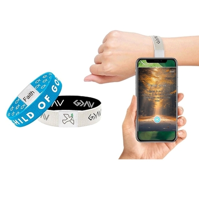 Des bracelets avec NFC RFID Des bracelets élastiques en tissu