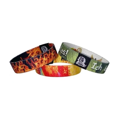 Polyester élastique Bracelet RFID réutilisable Bracelet personnalisé en tissu NFC Bracelet de sport